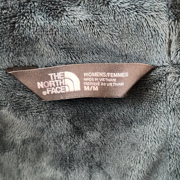 The North Face hunter green, fleece lined hooded coat. - Picture 3 of 4